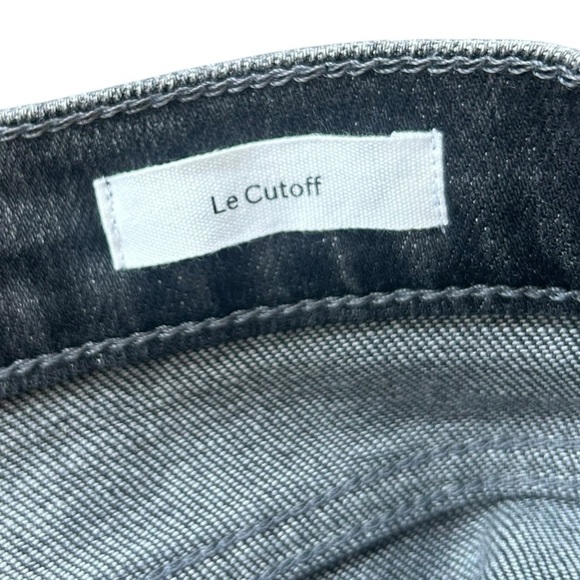 FRAME Denim Le Cutoff Frayed Hem Shorts Silver Strike Dark Grey Size 29 - Picture 5 of 8